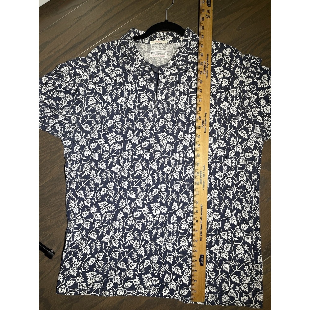 GANT RUGGER Men's Evening Blue Grapes All Over Print Rugger Pocket Polo Size XL - Picture 8 of 14